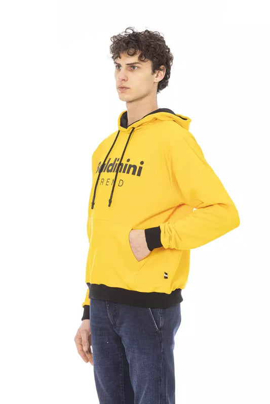 Sudadera con capucha para hombre Baldinini Trend de algodón amarillo