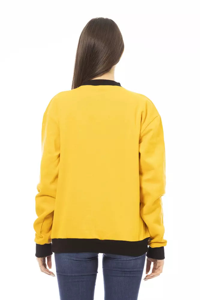 Sudadera Baldinini Trend amarilla de algodón para mujer