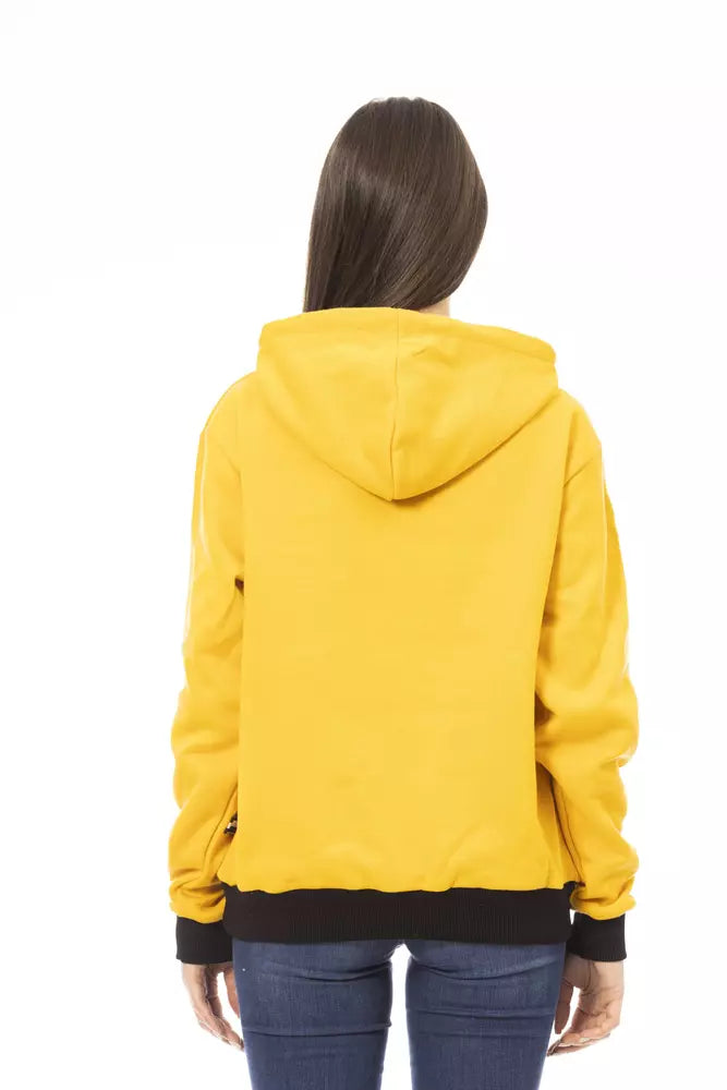 Sudadera con Capucha Baldinini Trend Amarilla de Algodón para Mujer