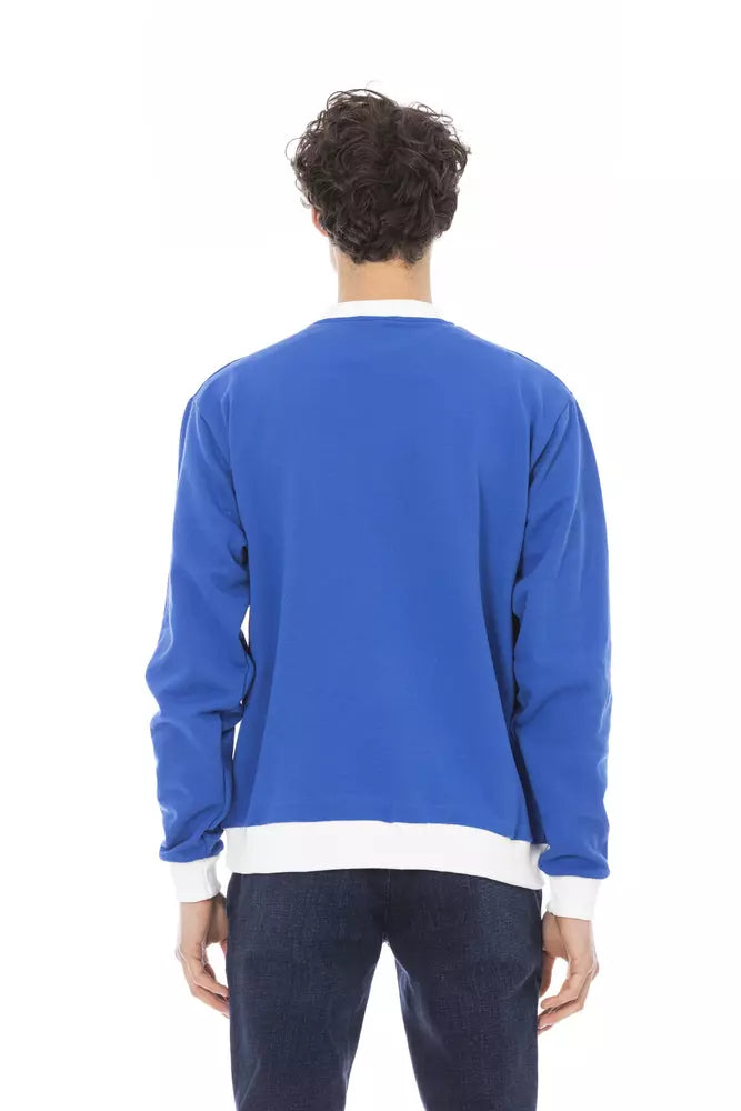 Baldinini Trend Suéter de Algodón Azul para Hombre