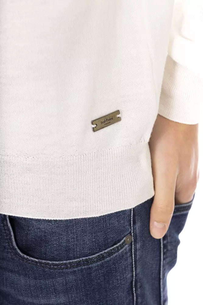 Jersey de cuello alto para hombre Baldinini Trend de tela blanca