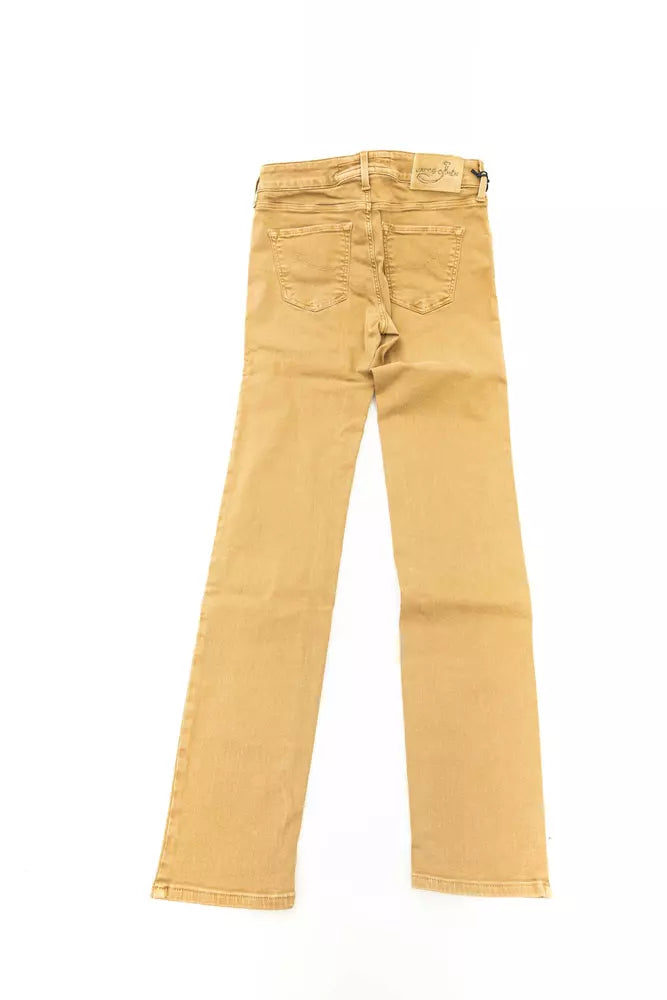 Jacob Cohen Vaqueros de mujer de algodón beige