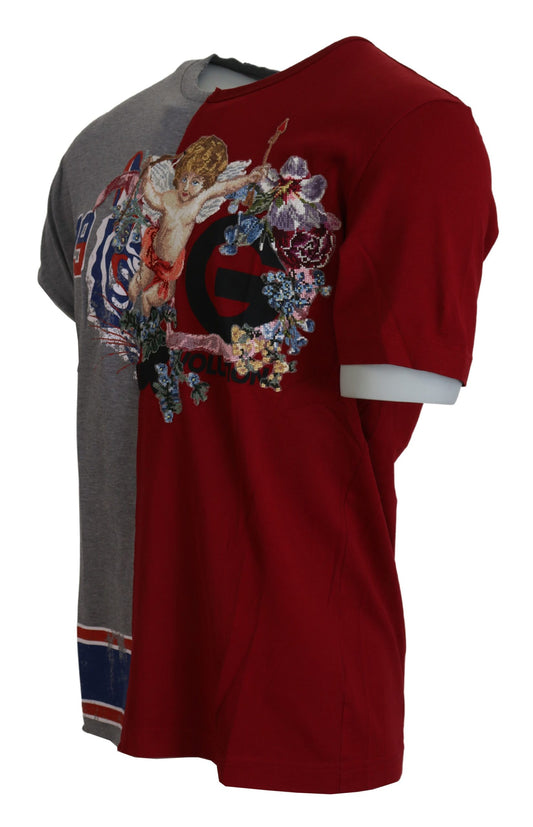 Camiseta Dolce & Gabbana Roja Gris Dos Modelos DG Angel Cuello Redondo