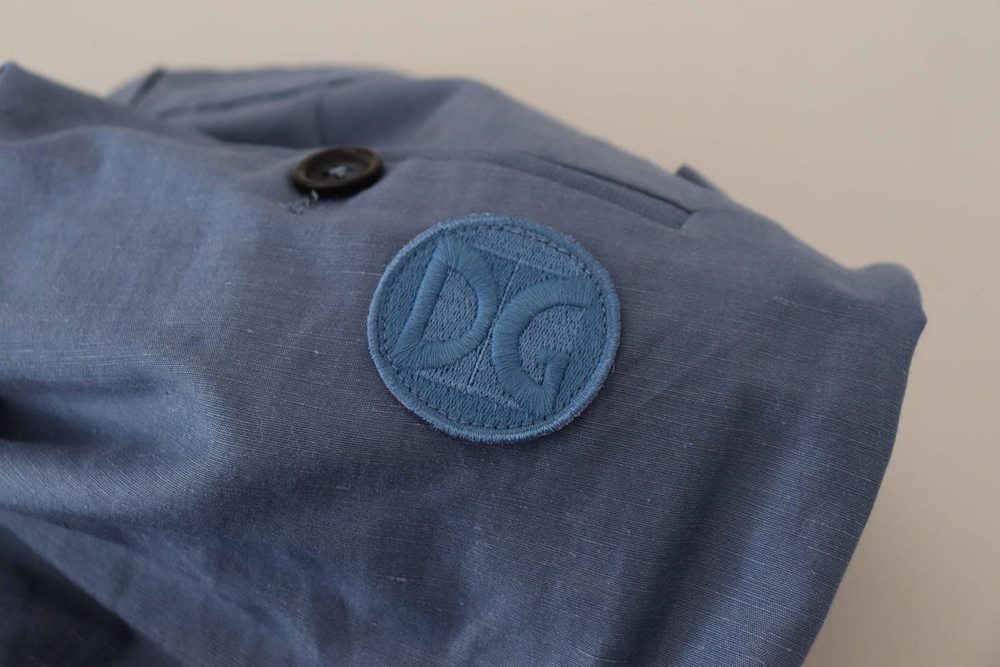 Pantalones de vestir chinos de lino azul para hombre de Dolce & Gabbana