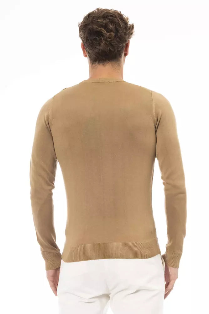Baldinini Trend Suéter de Hombre Beige de Modal