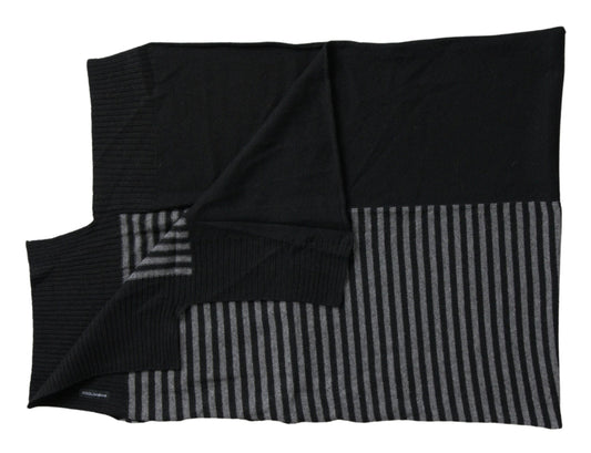 Foulard/Pañuelo/Bufanda de lana Dolce & Gabbana a rayas negras y grises