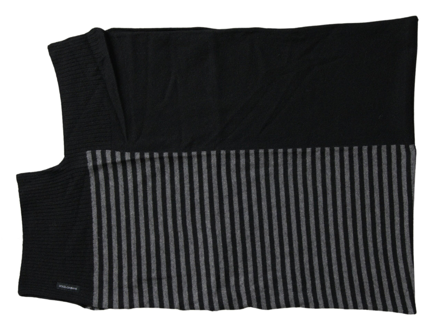Foulard/Pañuelo/Bufanda de lana Dolce & Gabbana a rayas negras y grises