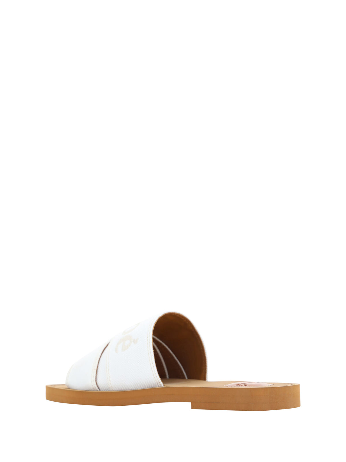 Sandalias Chloé De Algodón Blanco Diseño Slide Cómodo