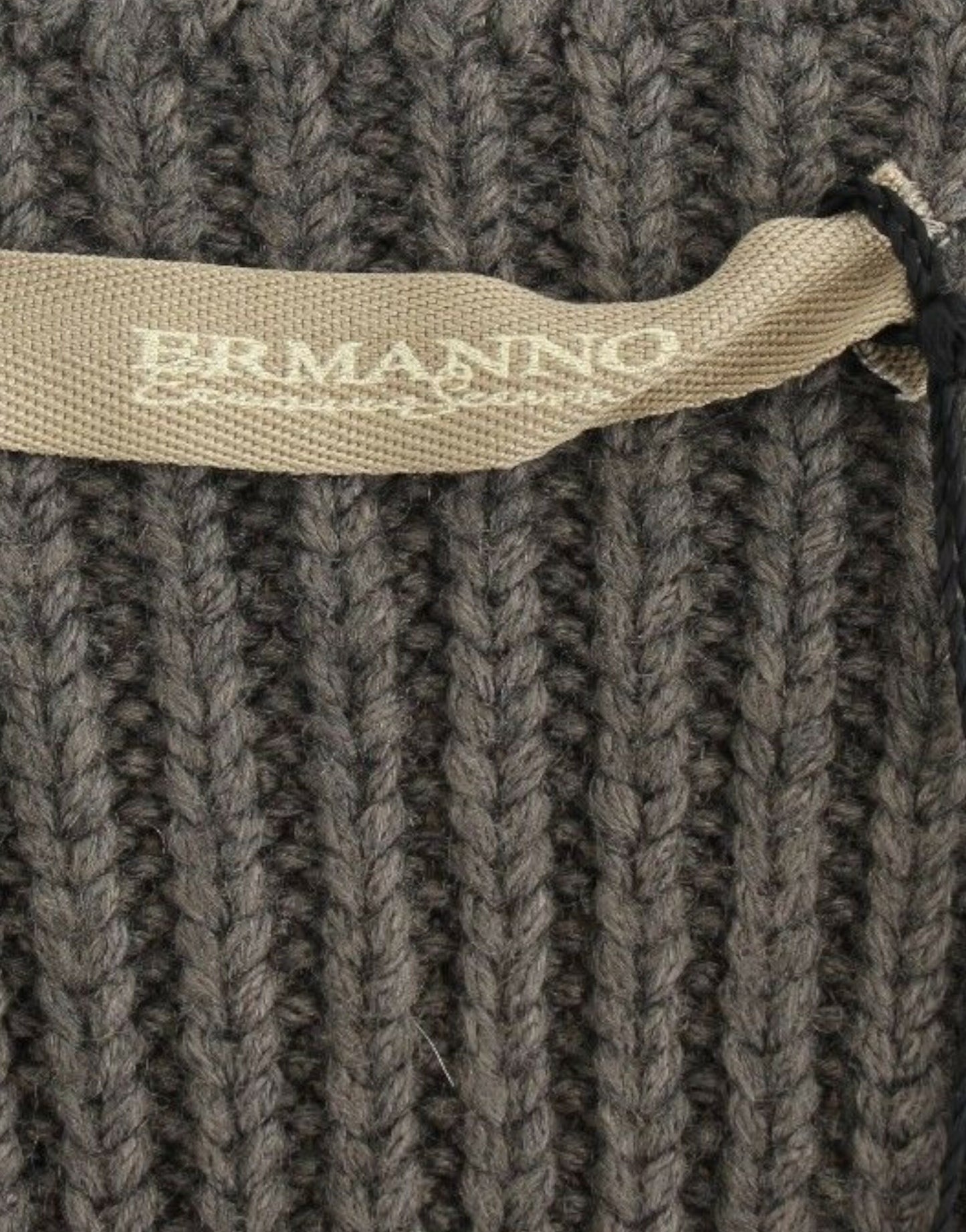 Ermanno Scervino Top de punto gris Suéter de punto Lana merina