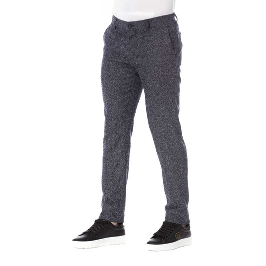 Pantalón de hombre de algodón negro Trussardi