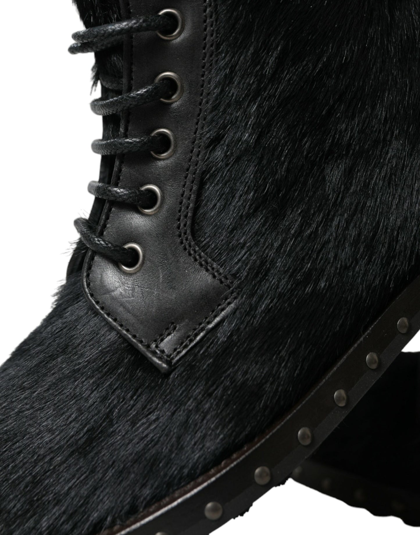 Botas de media caña de piel negra estilo potro de Dolce & Gabbana
