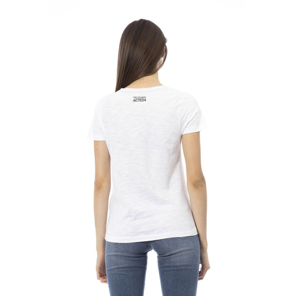 Camiseta Trussardi Action de algodón blanco para mujer