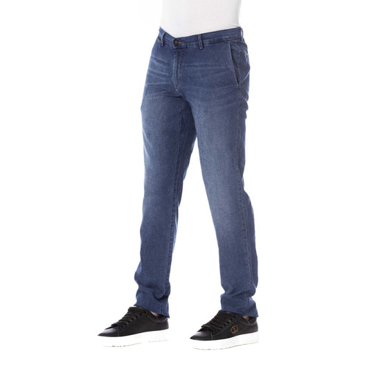 Trussardi Jeans Jeans de algodón azul para hombre