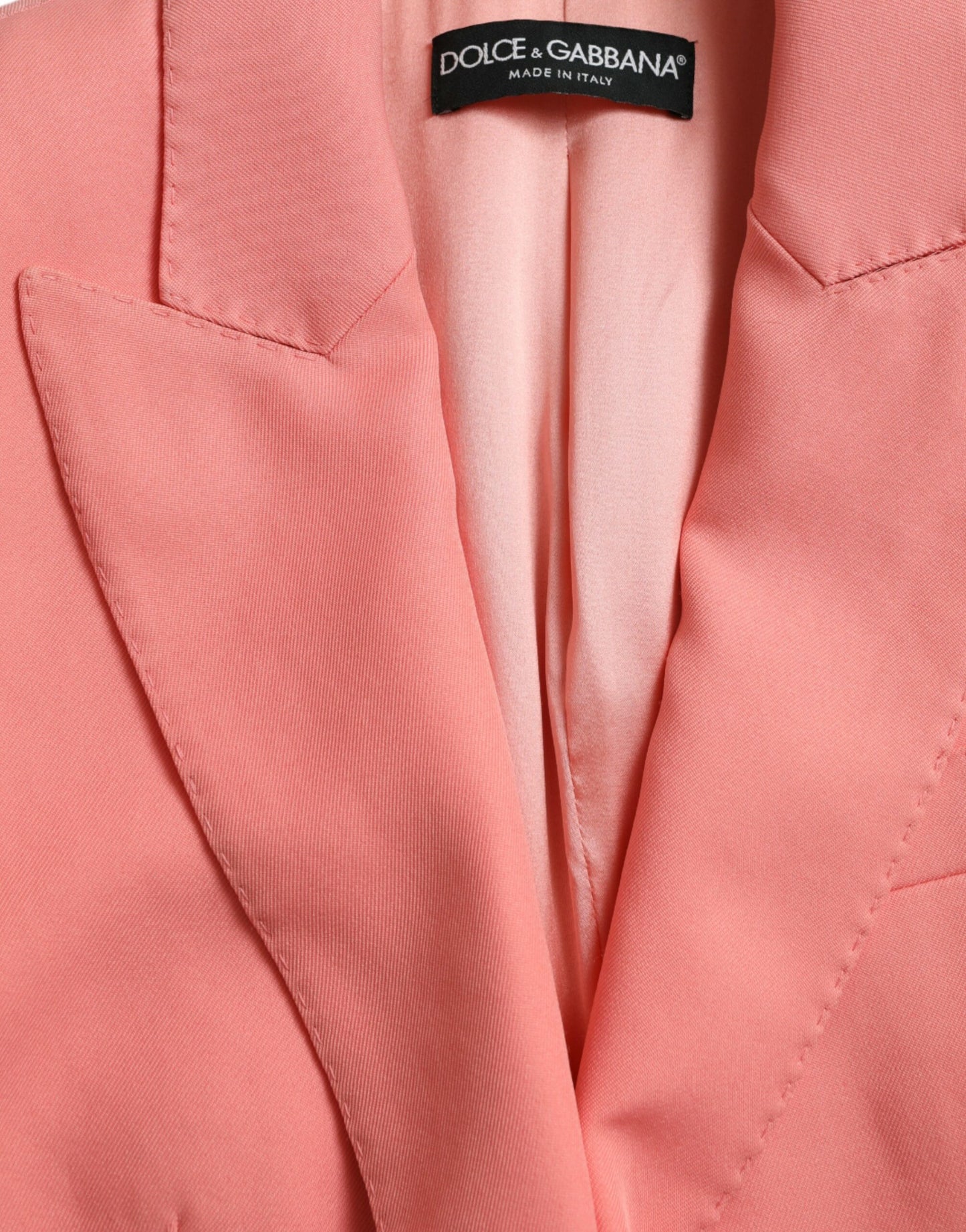 Chaqueta Blazer Cruzada Rosa de Poliéster Dolce & Gabbana