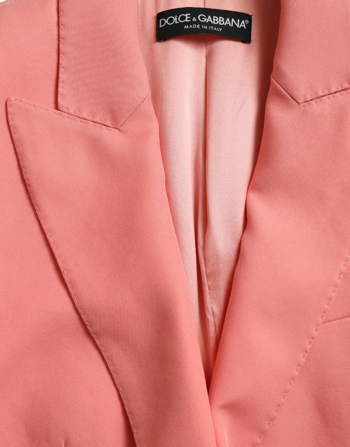 Veste Blazer Simple Boutonné en Polyester Rose Dolce & Gabbana