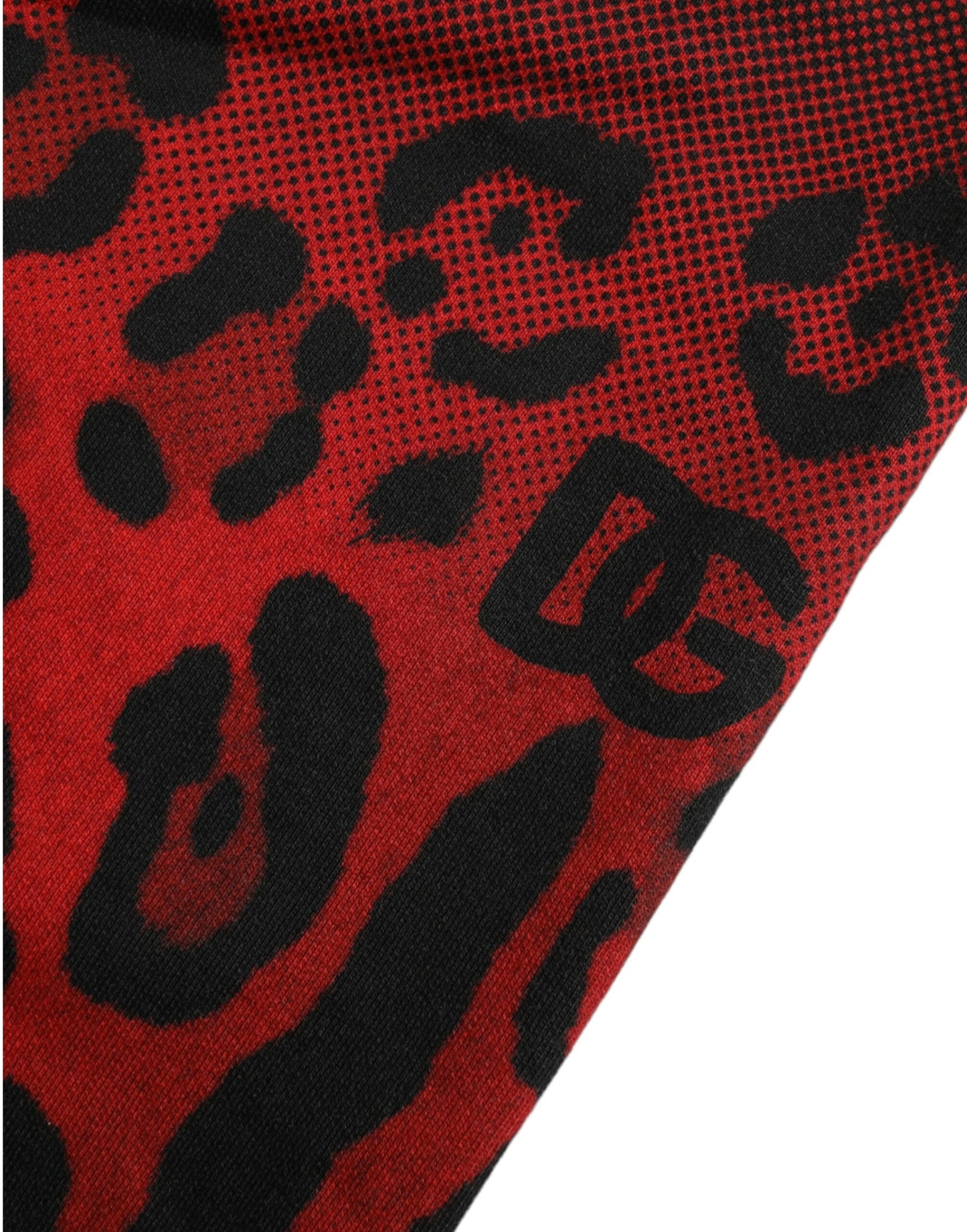 Bermudas de algodón con estampado de leopardo rojo de Dolce & Gabbana