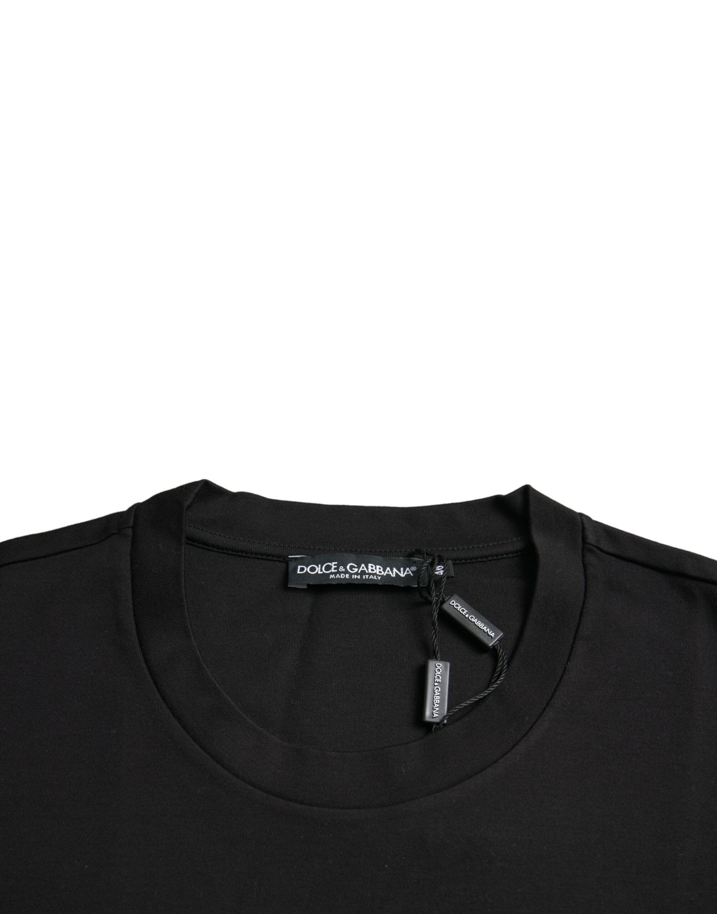 Camiseta Dolce & Gabbana Negra con Cuello Redondo "With Love Always"