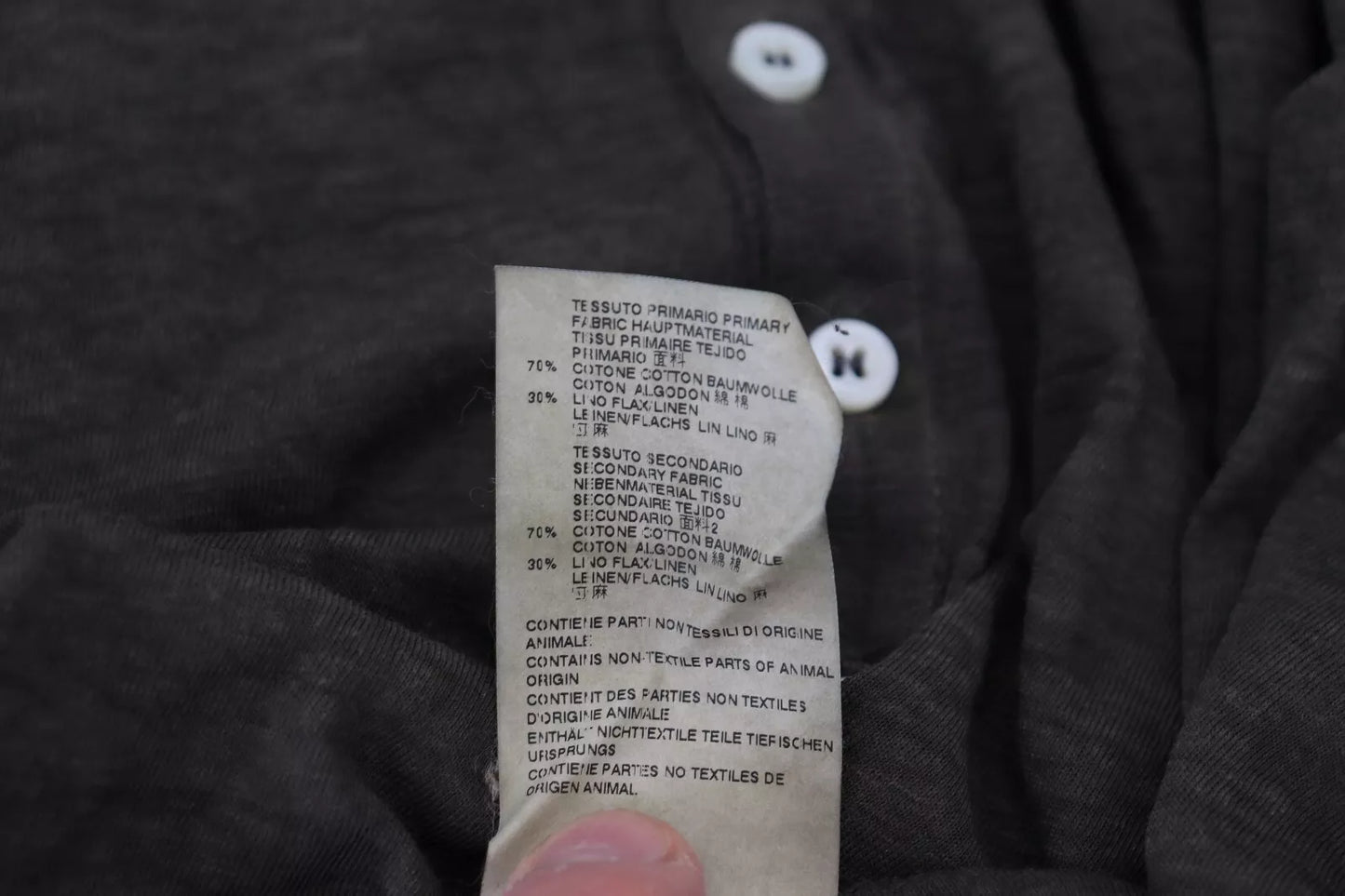 Suéter Dsquared² de manga larga en mezcla de algodón y lino, color gris