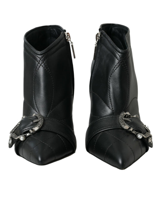 Botas Dolce & Gabbana Devotion acolchadas negras con hebillas