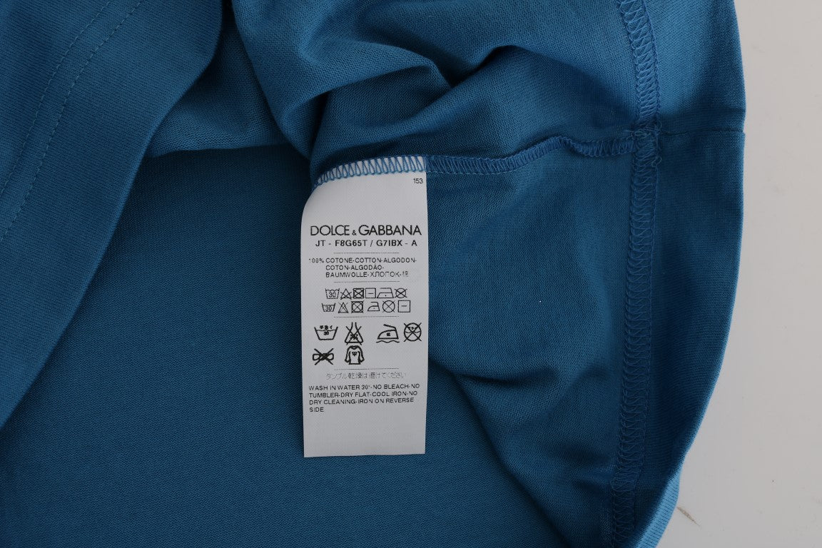 Camiseta Dolce & Gabbana de algodón azul con motivo 2017