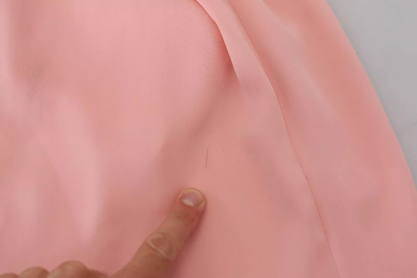 Vestido midi tubo sin tirantes de seda elástica rosa de Dolce & Gabbana