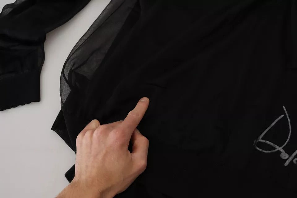Sudadera con cuello redondo de poliéster negra para hombre Dolce & Gabbana