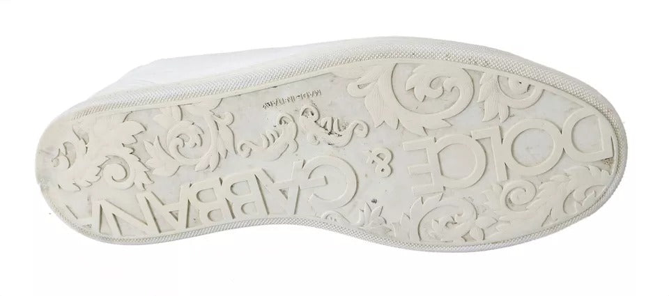Zapatillas de hombre con cordones Dolce & Gabbana blancas Saint Tropez