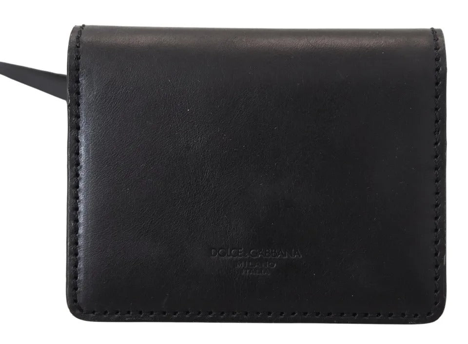 Cartera para mujer con bandolera y diseño de cuero negro Dolce & Gabbana