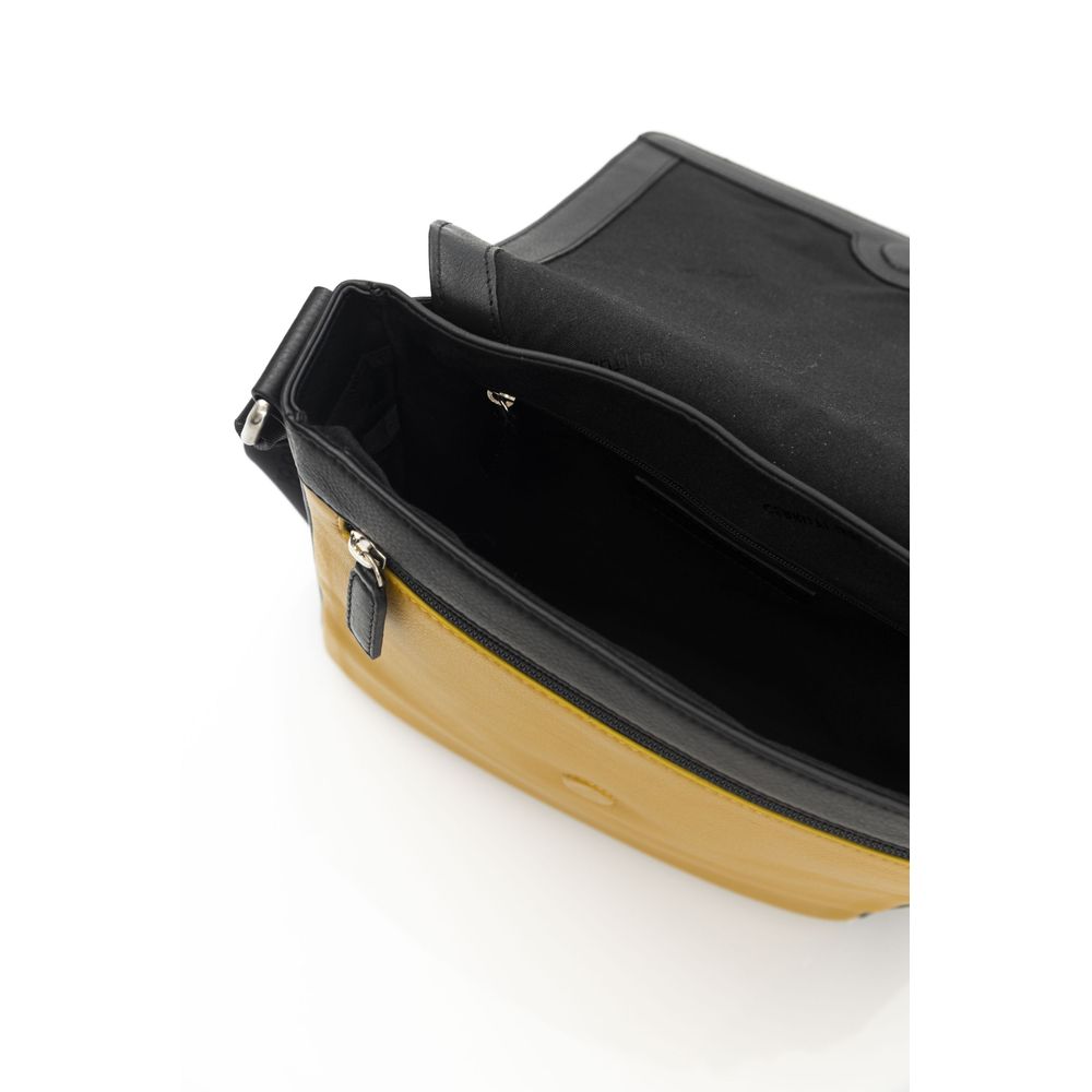 Bandolera de mujer Cerruti 1881 de cuero amarillo