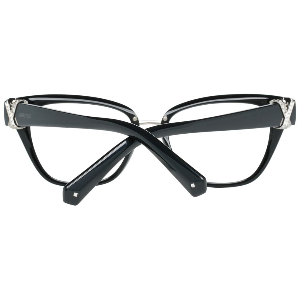 Gafas (Montura) de metal negro y plástico Swarovski