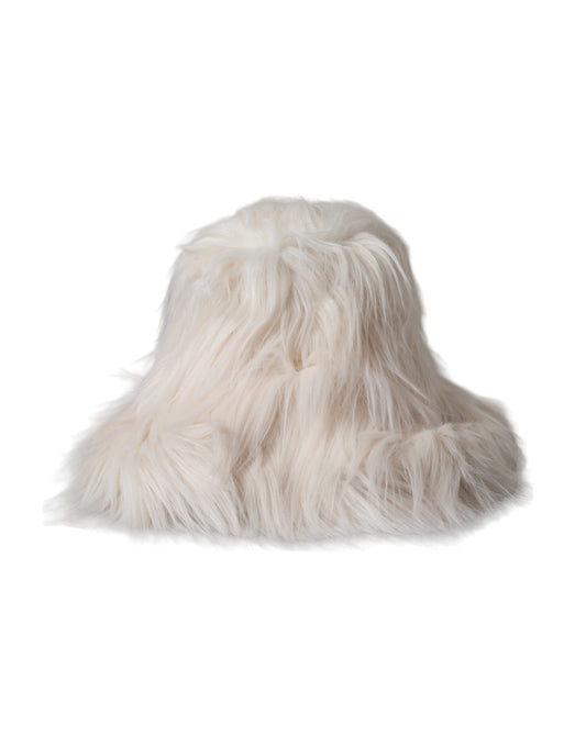 Sombrero de Cubo para Mujer Dolce & Gabbana de Piel Sintética Acrílica Color Blanco Roto