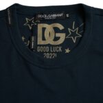 Camiseta Dolce & Gabbana azul oscuro de algodón con cuello redondo y manga corta