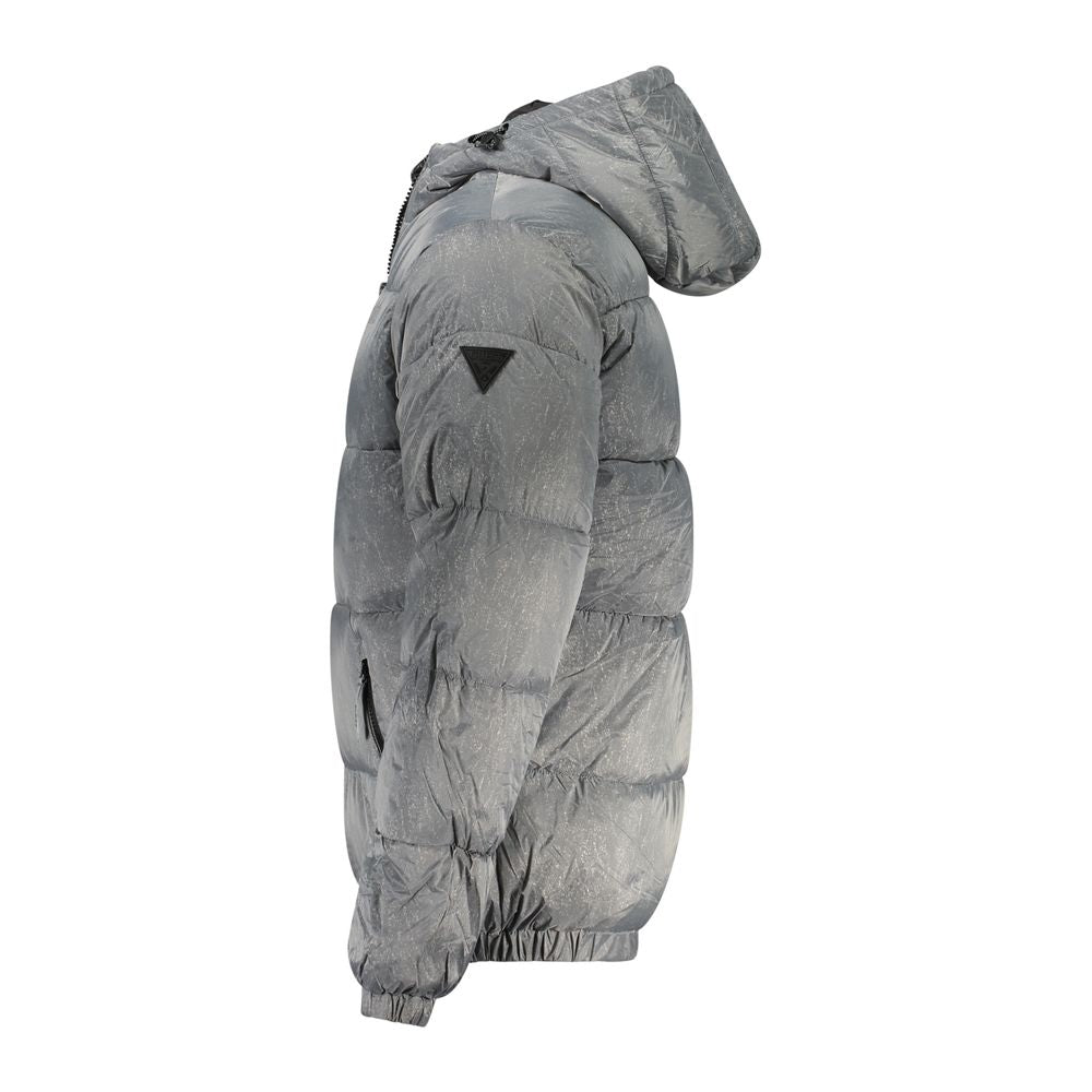 Chaqueta De Poliamida Gris Con Mangas Largas De La Marca Guess Jeans