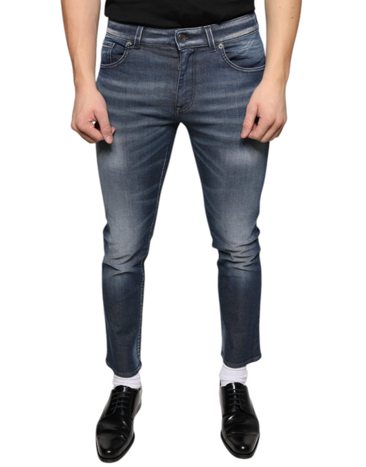 Vaqueros pitillo de algodón lavado azul oscuro de Dolce & Gabbana