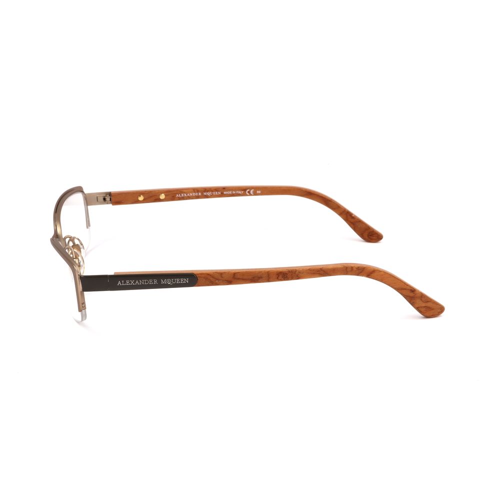 Gafas (montura) de metal marrón Alexander McQueen