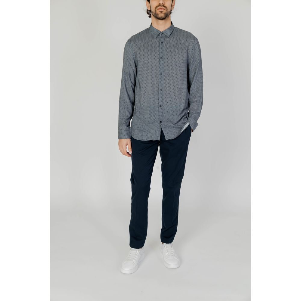 Camisa de viscosa estampada gris Armani Exchange