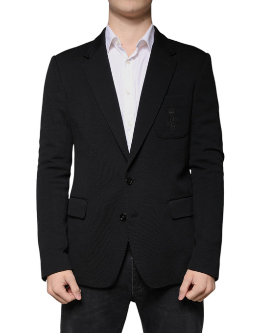 Blazer formal Dolce & Gabbana de lana negra con botonadura simple