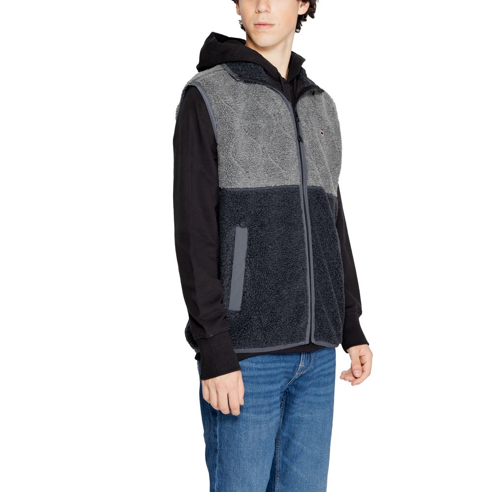 Tommy Hilfiger Jeans Chaqueta sin mangas de poliéster reciclado negra