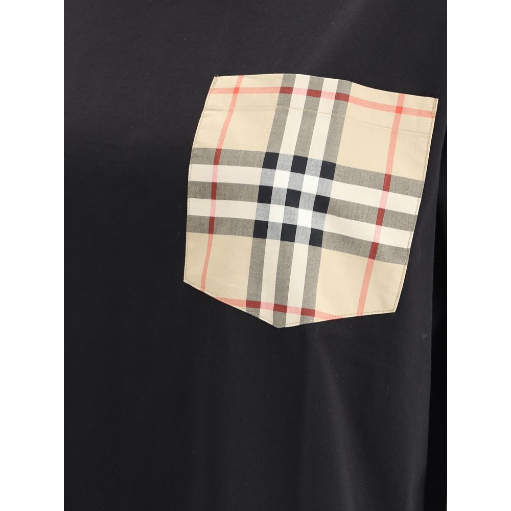 Camiseta de algodón negra de Burberry