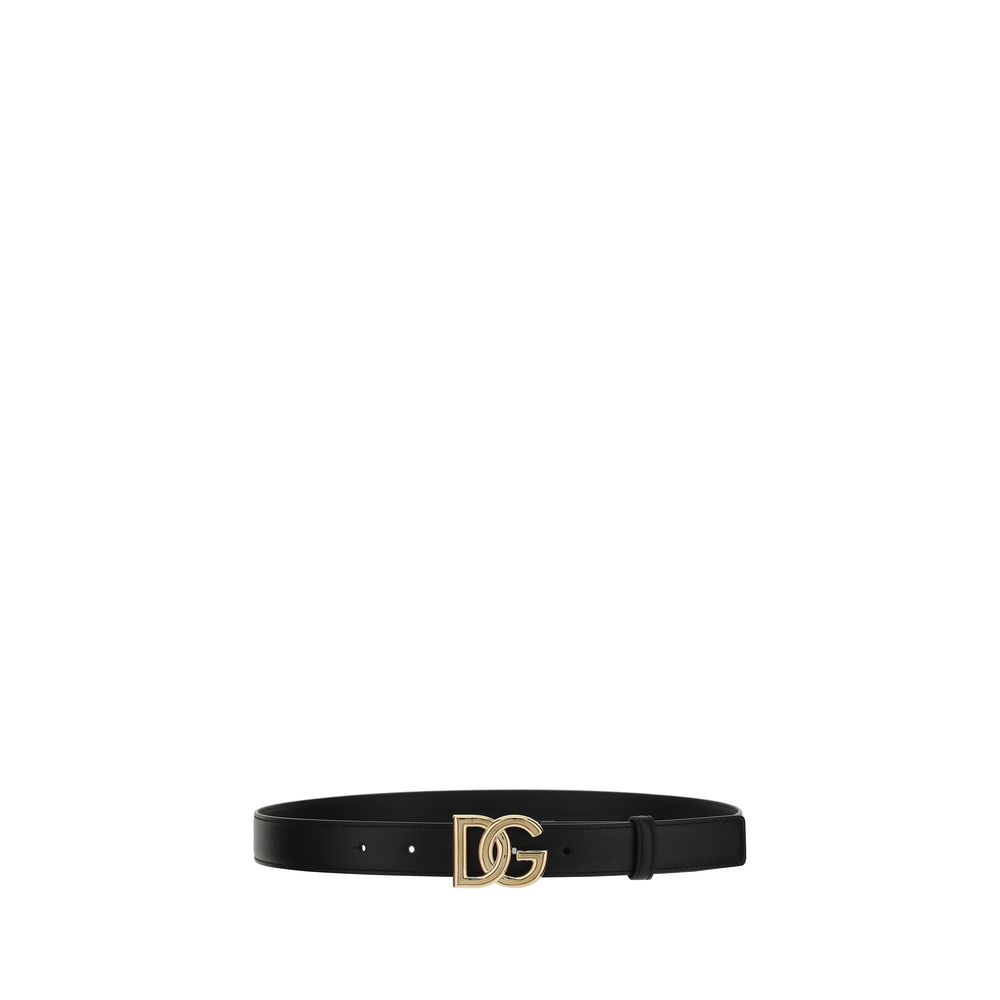 Dolce & Gabbana Black Bos Taurus Calfskin Regular Belt