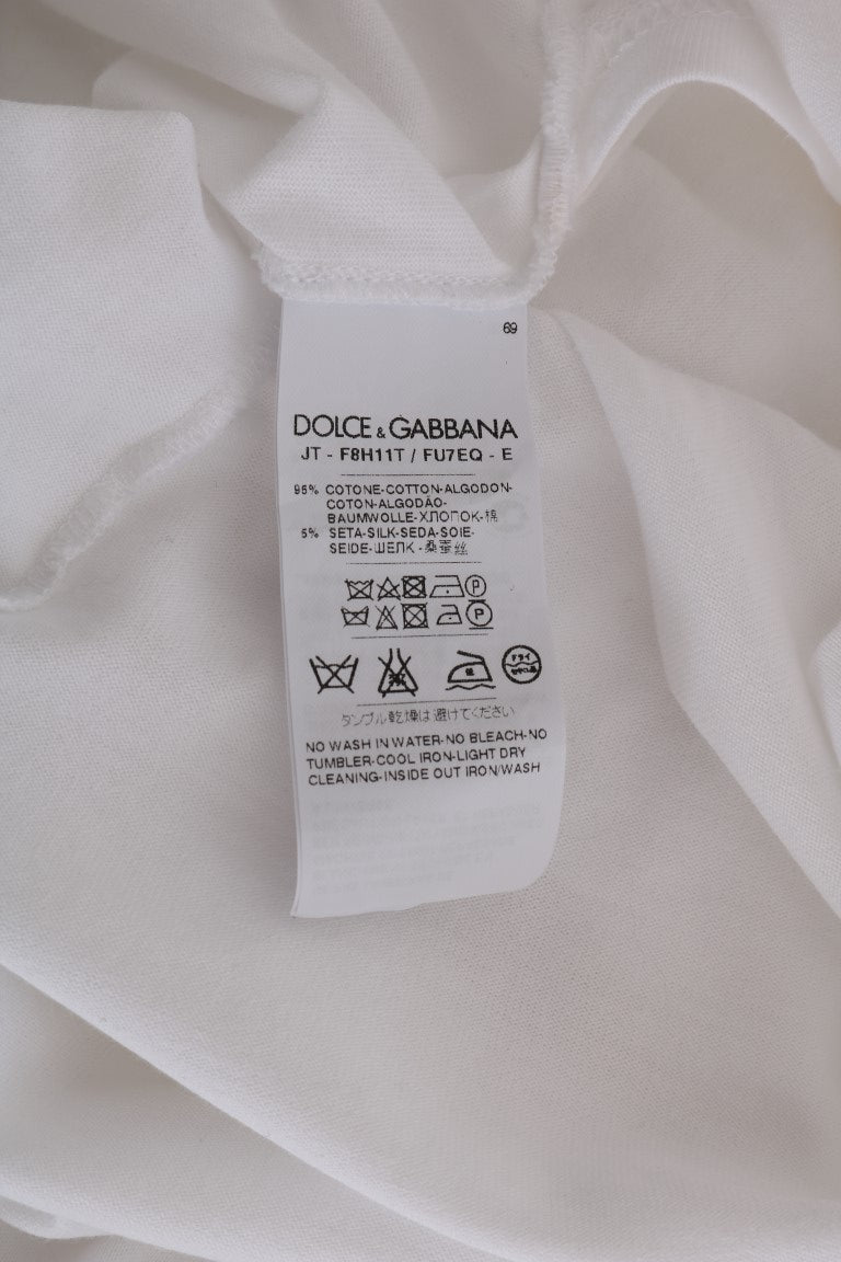Camiseta Dolce & Gabbana de algodón y seda blanca