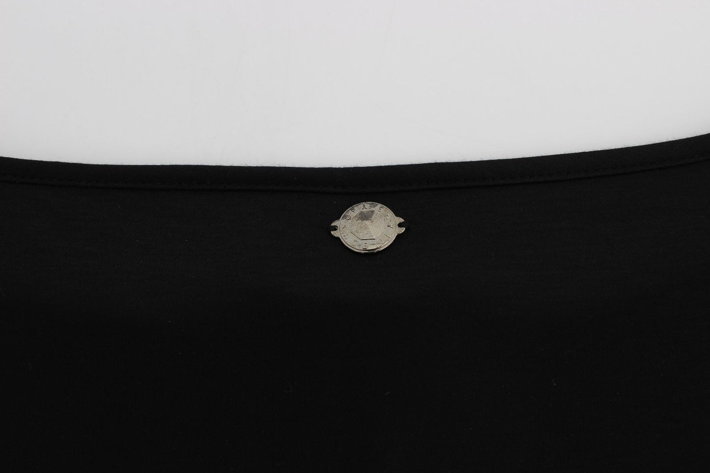 Vestido Versace Jeans negro modal seda hasta la rodilla