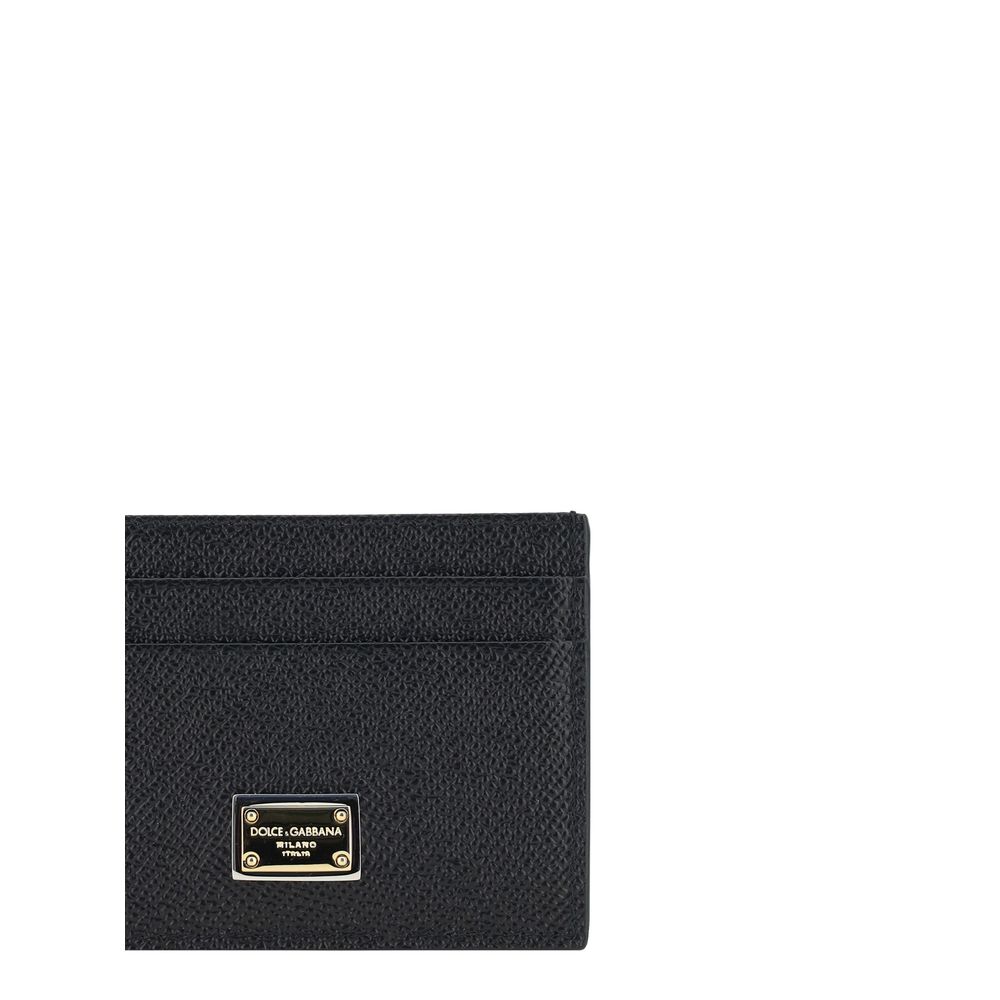 Dolce & Gabbana Black Calfskin Wallet Bos Taurus