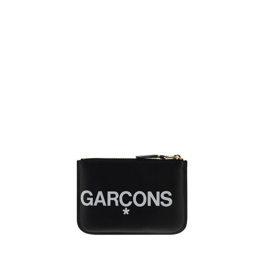 Cartera Comme Des Garçons de Piel de Becerro Negra