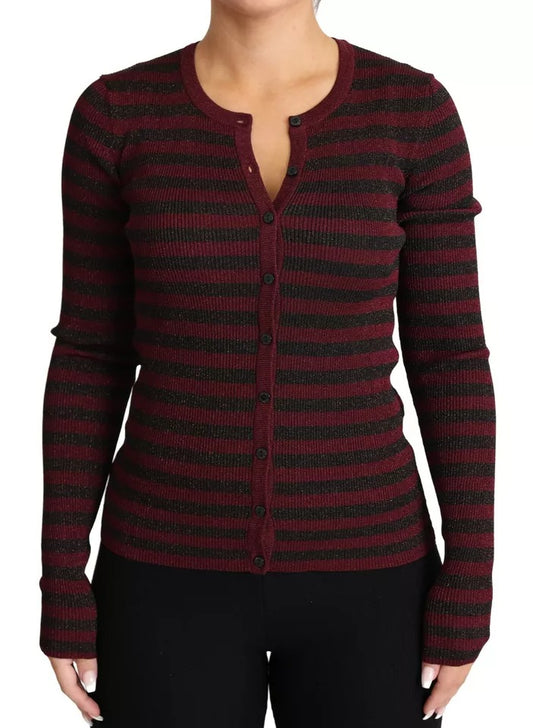 Cárdigan de mujer a rayas rojas y negras de Dolce & Gabbana