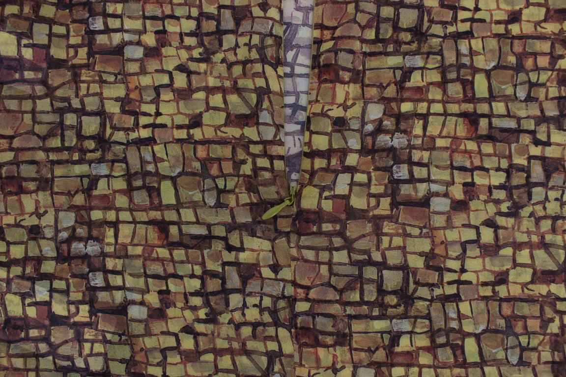 Camisa de seda con estampado de mosaico multicolor de Dolce & Gabbana