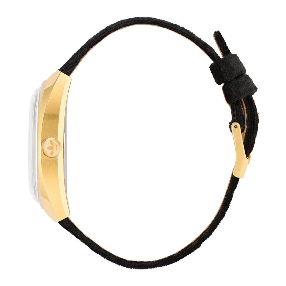 Reloj de vestir de cuero negro Adidas
