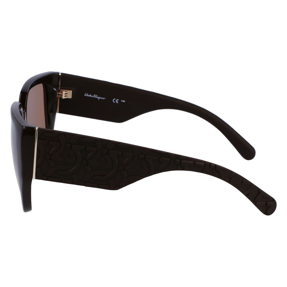 Gafas de sol Ferragamo marrones inyectadas en bio
