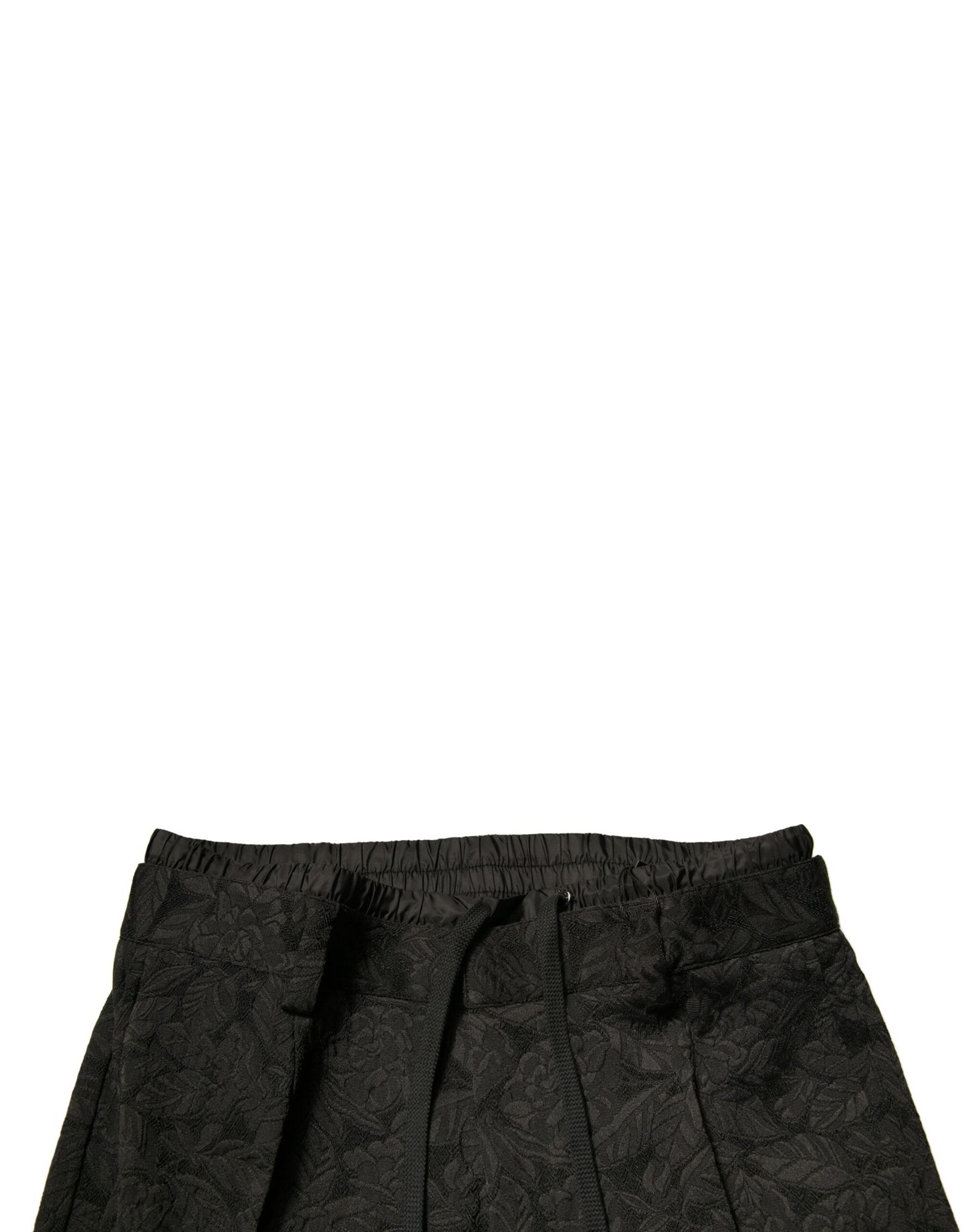 Pantalones de vestir ajustados Dolce & Gabbana de poliéster de brocado negro para hombre