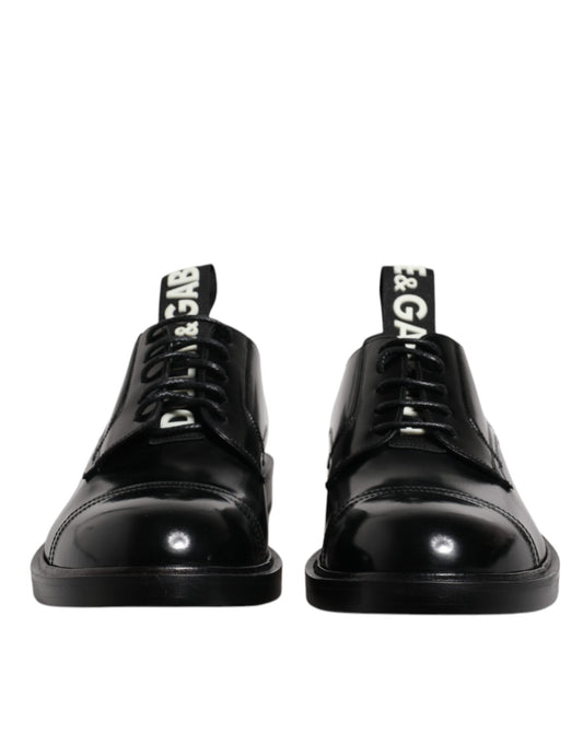 Zapatos de vestir Dolce & Gabbana Derby de piel charol negra con cordones